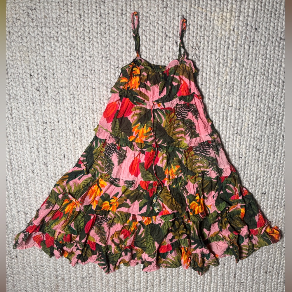 FARM RIO: Floral Pink and Green Dress